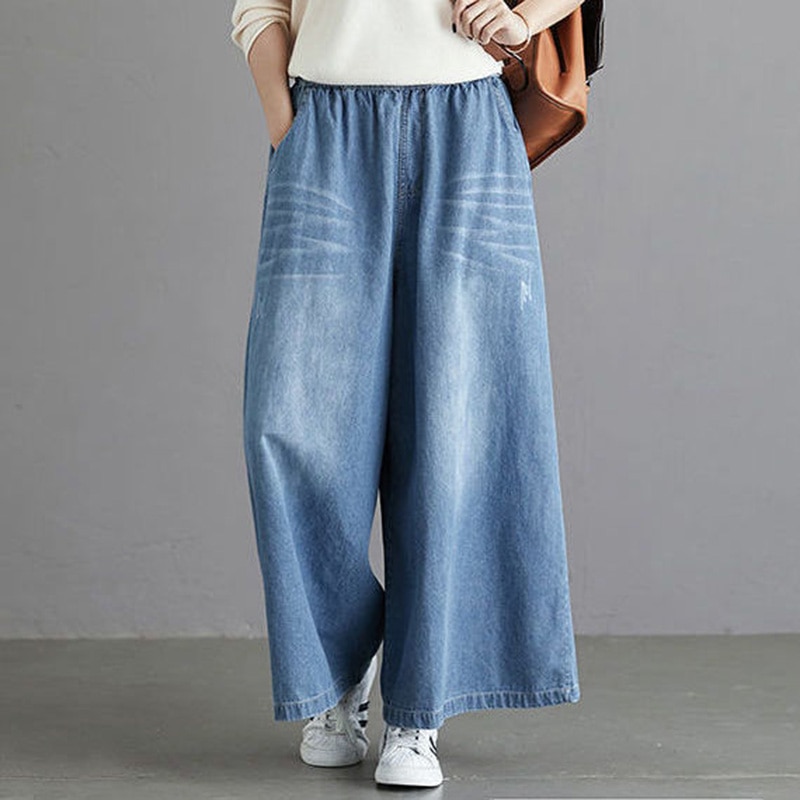 Mom Jeans Wide Leg Pant Women Pants High Waist Jean Baggy Clothes Korean Fashion Women's Clothing 2022 Streetwear Y2k Urban Warm